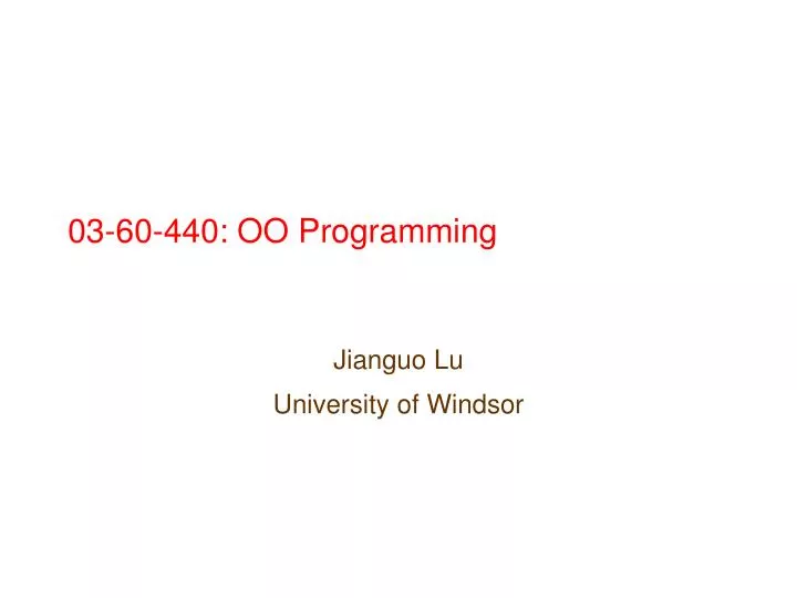 03 60 440 oo programming