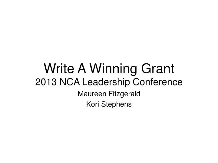 write a winning grant