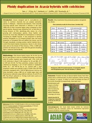 Ploidy duplication in Acacia hybrids with colchicine