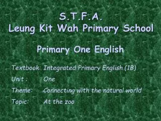 S.T.F.A. Leung Kit Wah Primary School