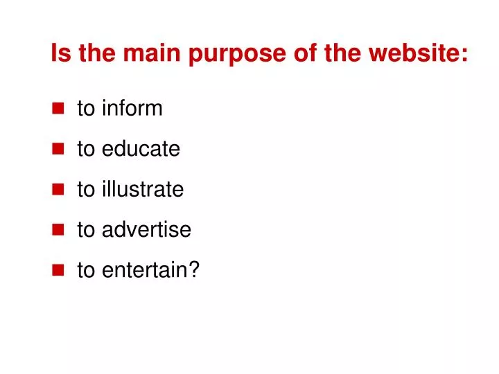 is the main purpose of the website