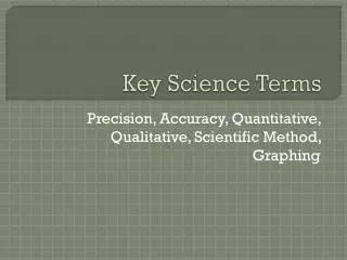 Key Science Terms