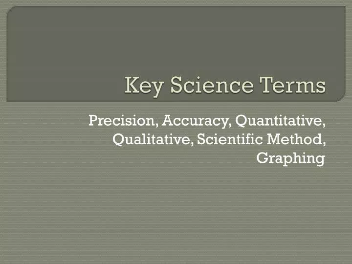 key science terms