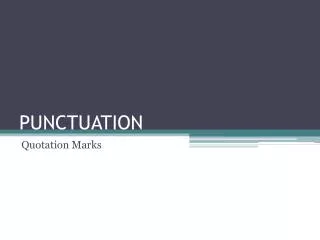 PUNCTUATION