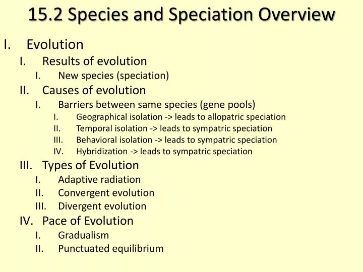 15 2 species and speciation overview