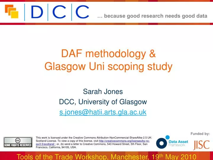daf methodology glasgow uni scoping study