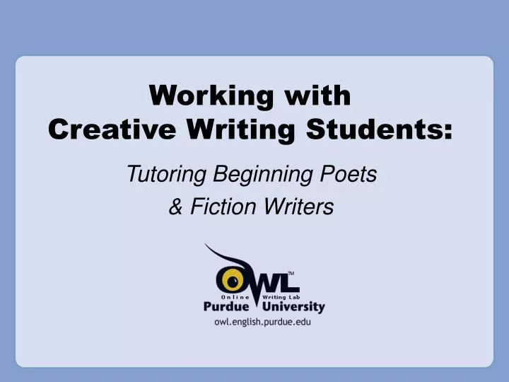 working with creative writing students