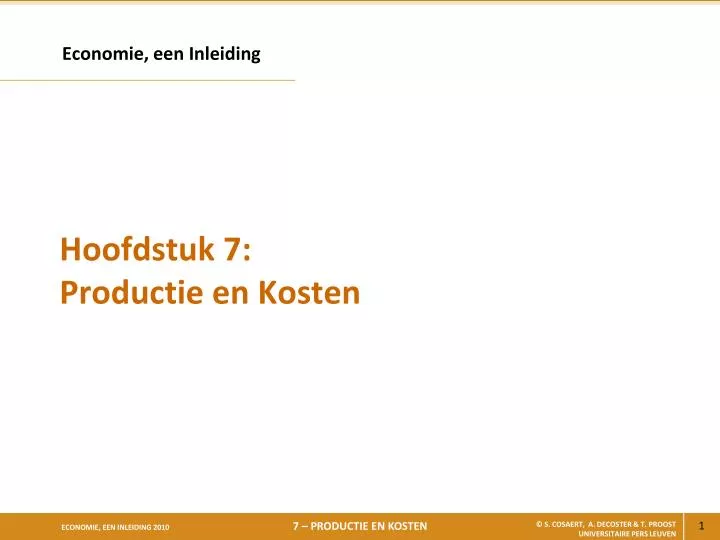 economie een inleiding