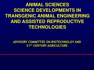 ANIMAL SCIENCES