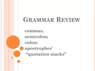 grammar review