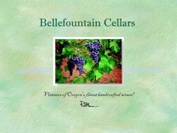 bellefountain cellars