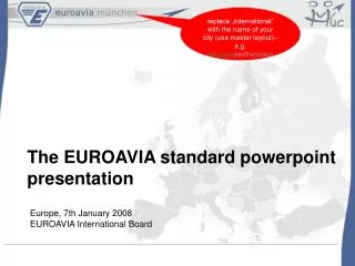The EUROAVIA standard powerpoint presentation