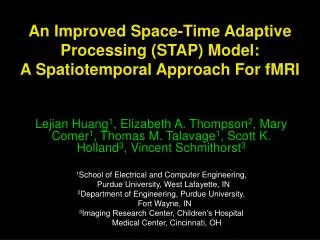 An Improved Space-Time Adaptive Processing (STAP) Model: A Spatiotemporal Approach For fMRI