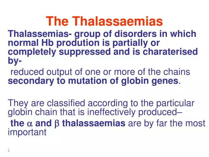 the thalassaemias