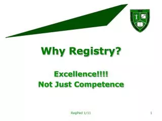Why Registry?