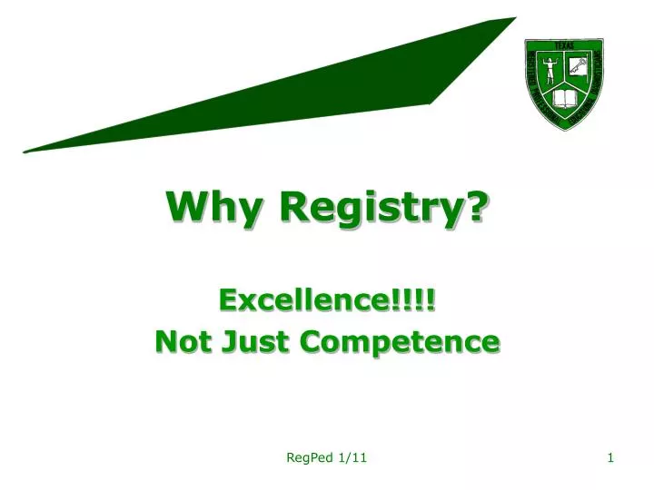 why registry