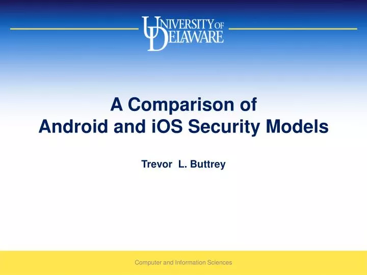 a comparison of android and ios security models