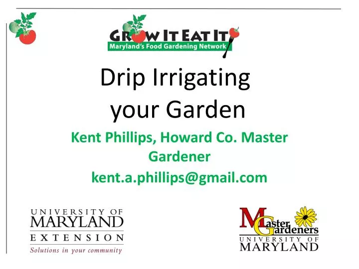 drip irrigating your garden