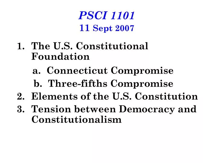 psci 1101 11 sept 2007