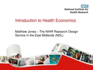 Introduction to Health Economics