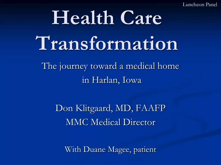 health care transformation