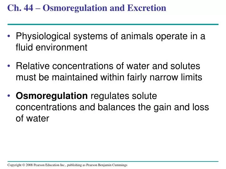 ch 44 osmoregulation and excretion