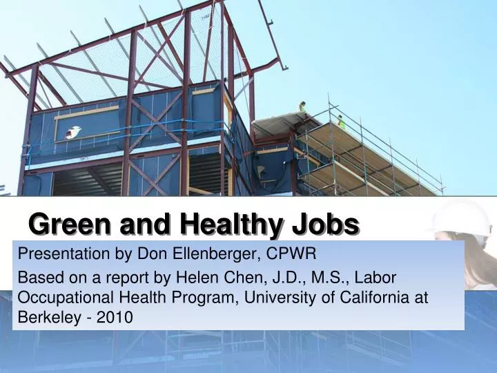 green and healthy jobs