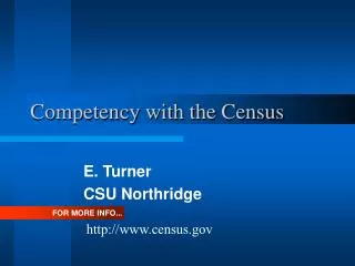 Competency with the Census