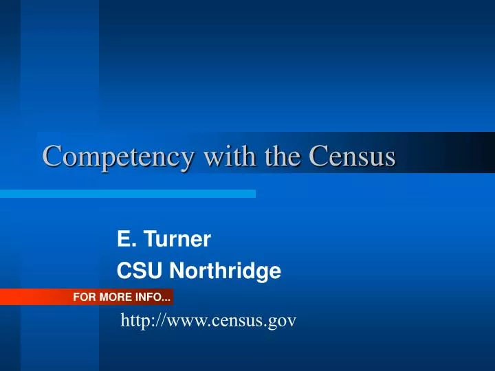 competency with the census