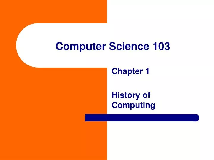 computer science 103
