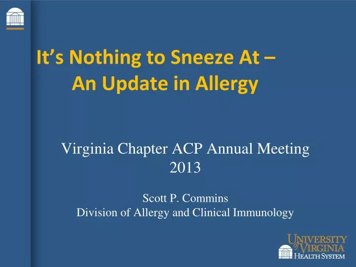 it s nothing to sneeze at an update in allergy