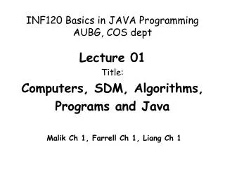 INF120 Basics in JAVA Programming AUBG, COS dept