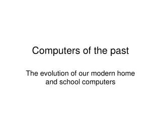 Computers of the past