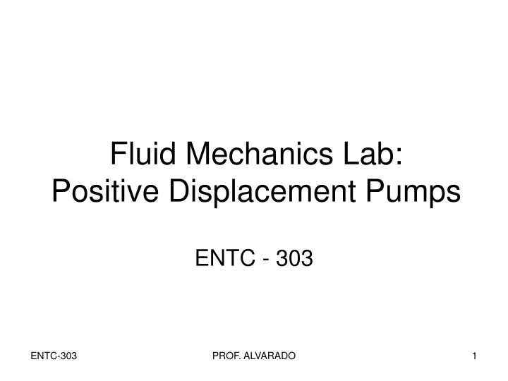 fluid mechanics lab positive displacement pumps