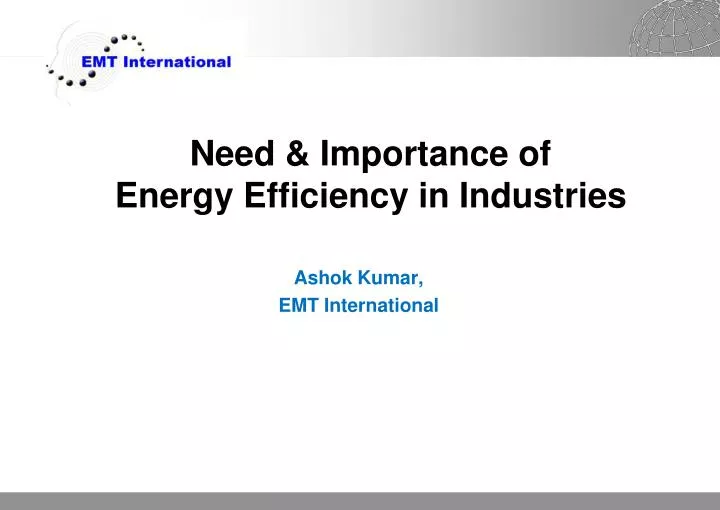 need importance of energy efficiency in industries
