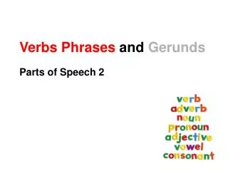 Verbs Phrases and Gerunds
