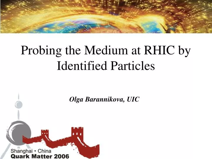 probing the medium at rhic by identified particles
