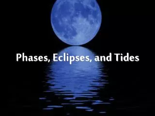 Phases, Eclipses, and Tides