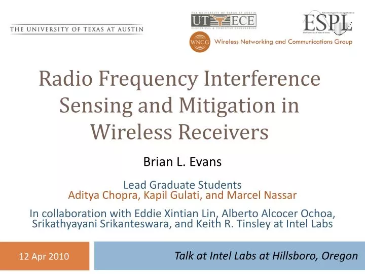 radio frequency interference sensing and mitigation in wireless receivers