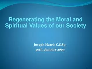 Joseph Harris C.S.Sp. 30th. January 2009