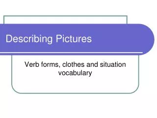 describing pictures