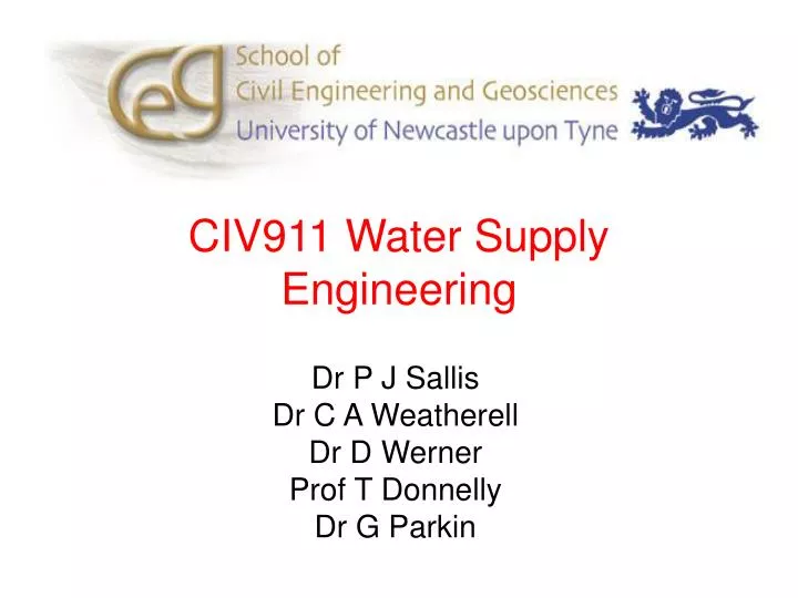 civ911 water supply engineering