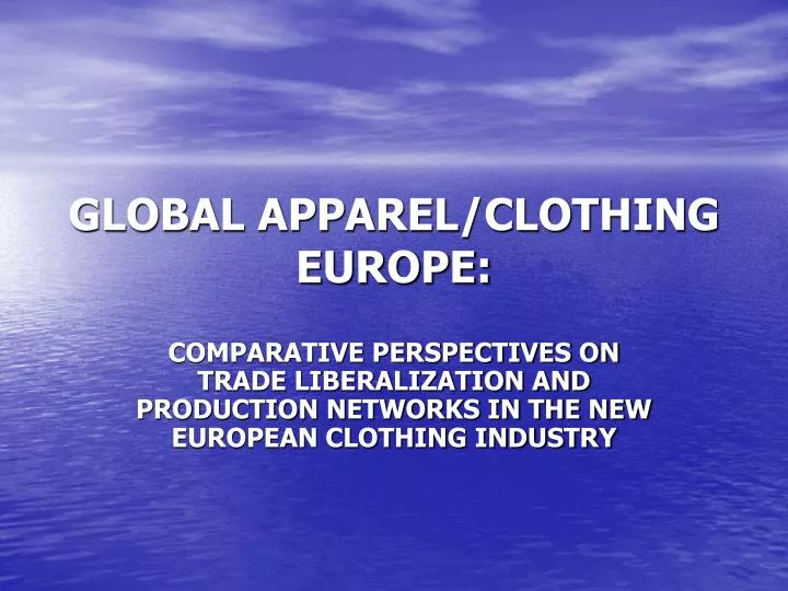 global apparel clothing europe
