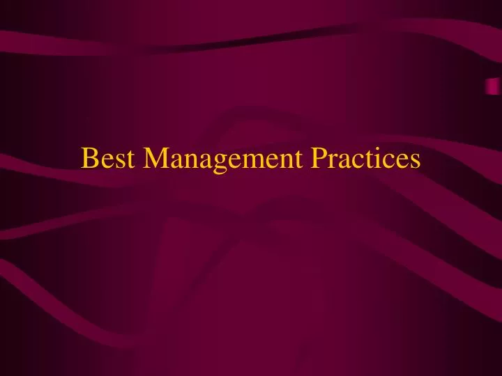 best management practices