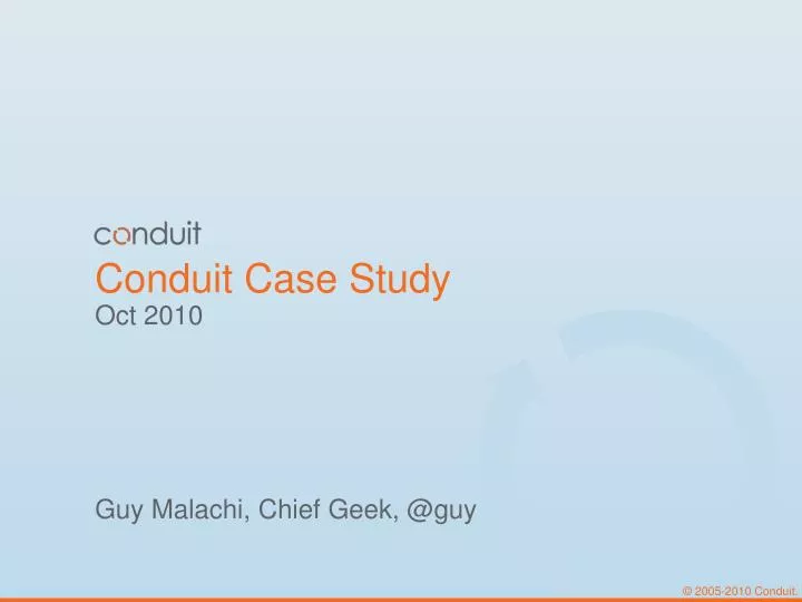 conduit case study