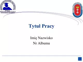 tytu pracy