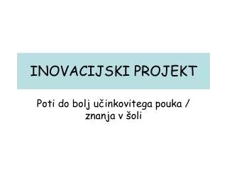 inovacijski projekt