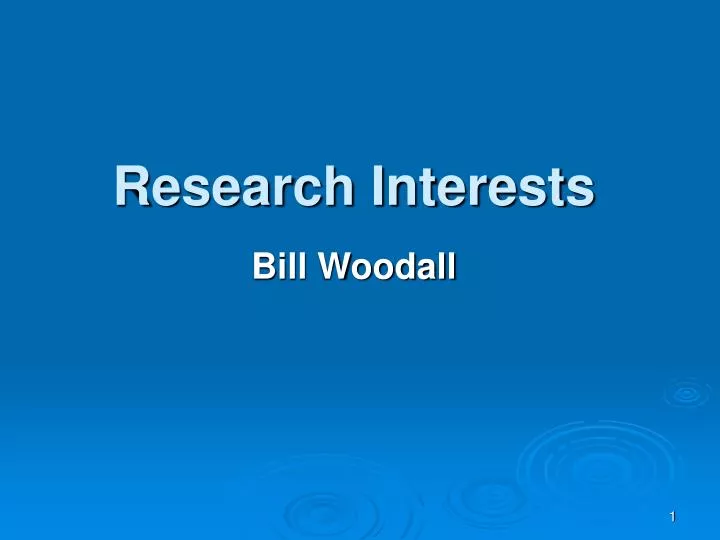 research interests