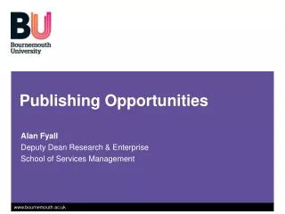 Publishing Opportunities