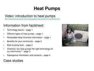 Heat Pumps